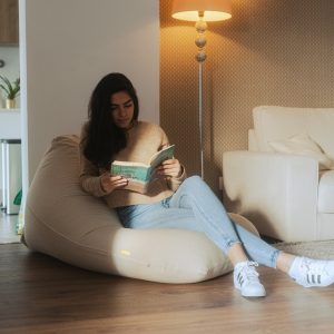 Giant Beige Panamá Pouf - Image 2
