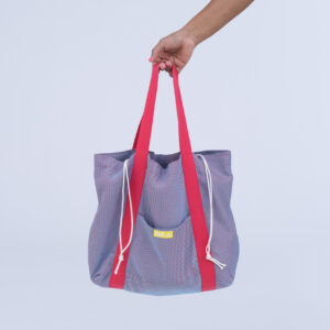 BEACH BAG BALEAL TURQUOISE/RED