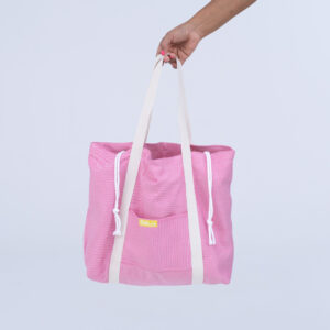 BEACH BAG BALEAL PINK/ECRU