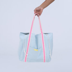 BEACH BAG PANAMA TURQUOISE