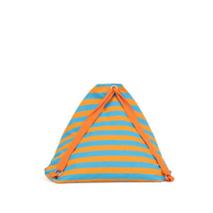 MINI POUF KIDS MALHÃO TURQUOISE/ORANGE